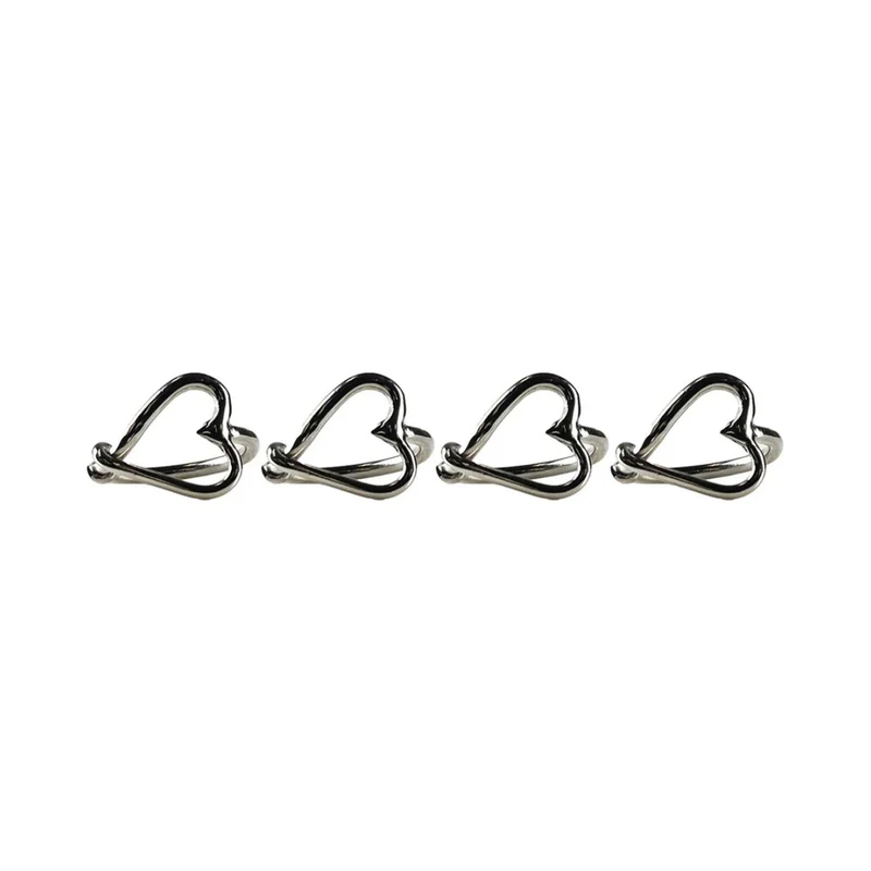 Set de 4 servilleteros de acero inoxidable Selbrae