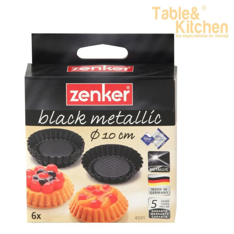 SET 6 MINI MOLDES RIZADOS 10 CM
