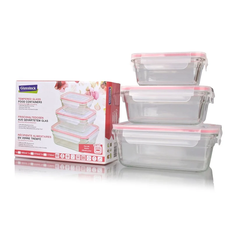Recipientes herméticos de cristal aptos para horno Glasslock