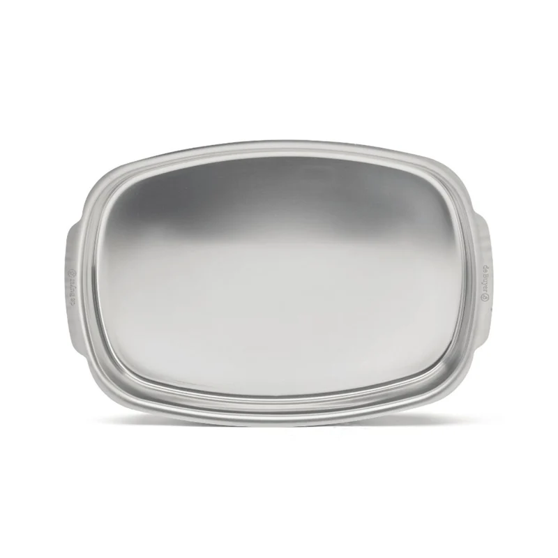 Bandeja rectangular honda para horno de acero inoxidable De Buyer