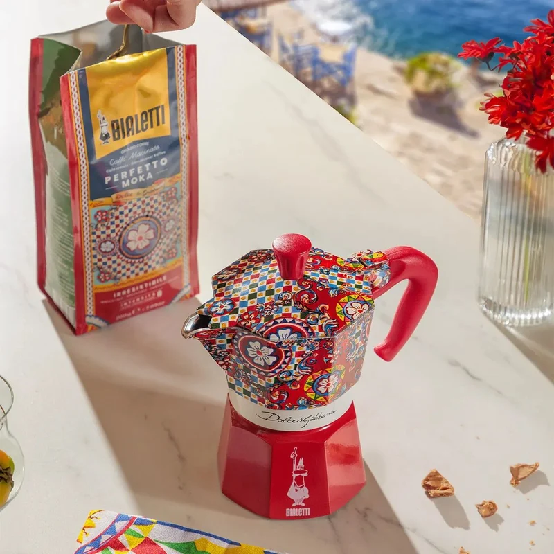 Set cafetera italiana Moka Dolce&Gabanna Bialetti