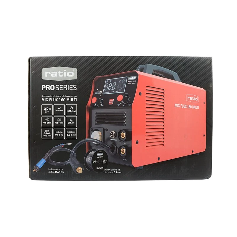 SOLDADOR DE HILO HUECO RATIO MIG FLUX 160 PROSERIES