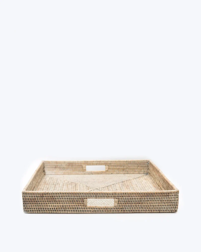 BANDEJA RATTAN 55X55CM