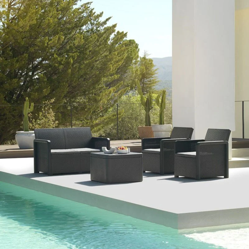 SET MUEBLES JARDÍN NASSAU STORAGE GRAFITO