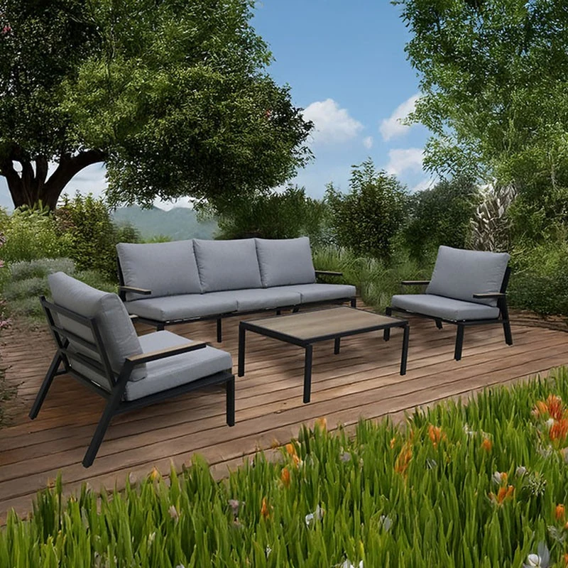 SET MUEBLES JARDIN LENA 5 PIEZAS