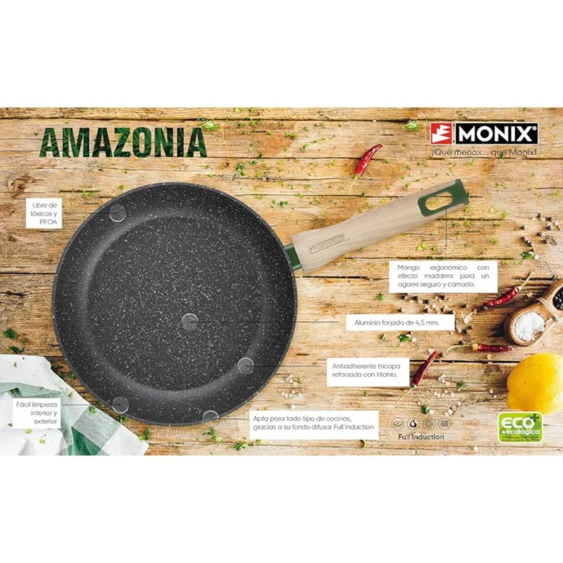 Set de 3 sartenes antiadherentes Amazonia Monix