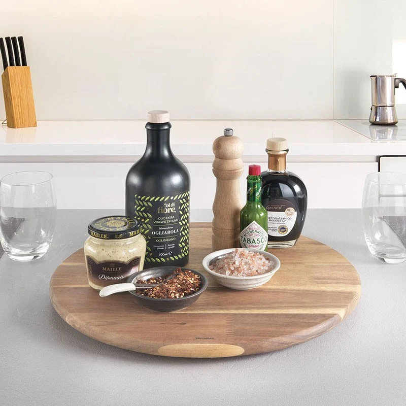 TABLA DE CORTAR GIRATORIA MADERA DE ACACIA LAZY SUSAN