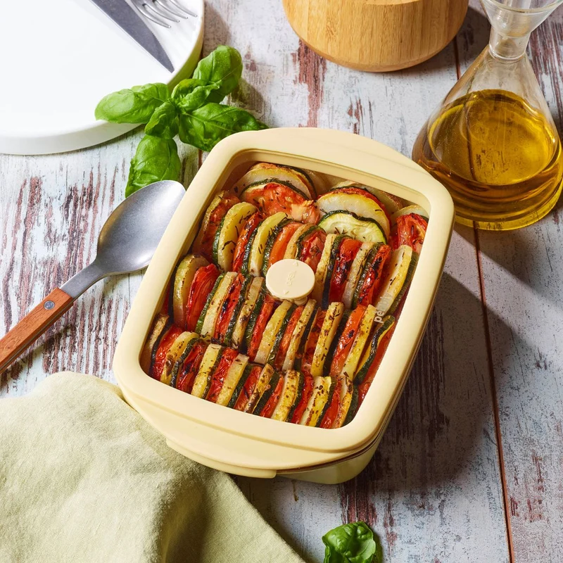 Bandejas de hornear de cristal con tapa Pebbly