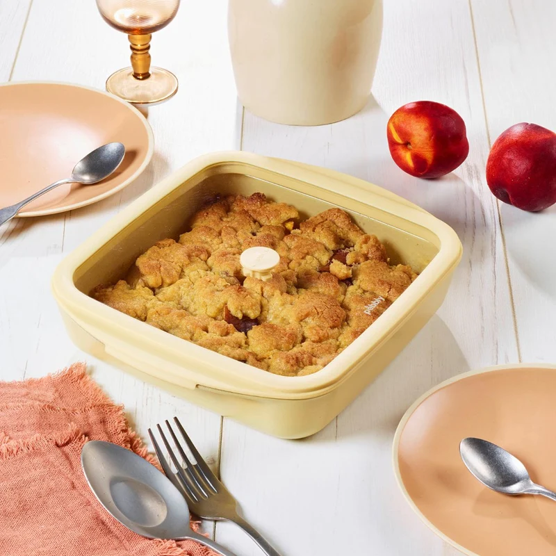 Bandejas de hornear de cristal con tapa Pebbly