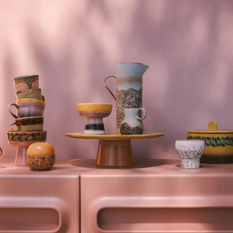 70s Ceramics: Tapas Bowl on Base - Sunshade S