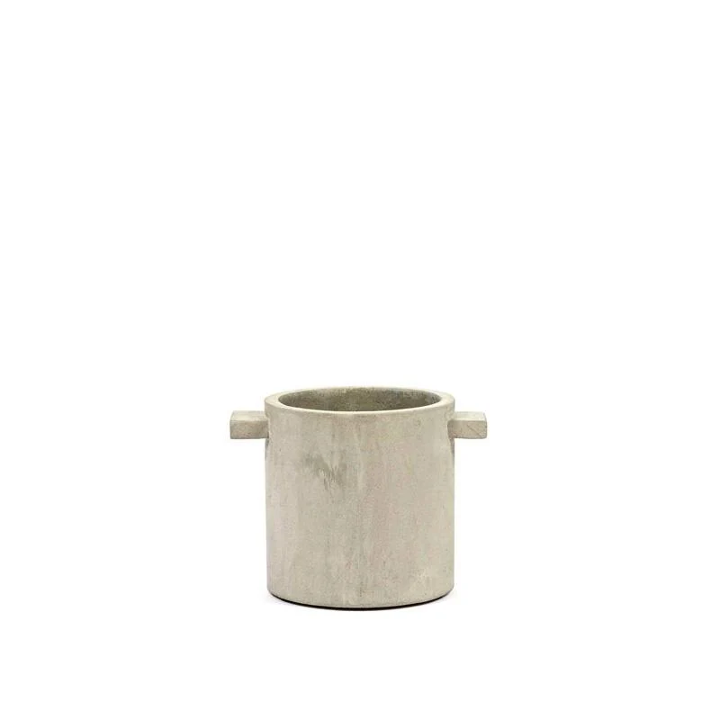 Macetero Cemento Rond Naturel S 15 x 15