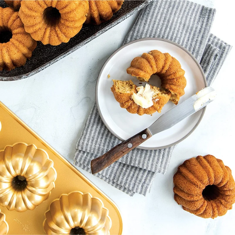 Molde aluminio Mini Anniversary Bundt dorado Nordic Ware
