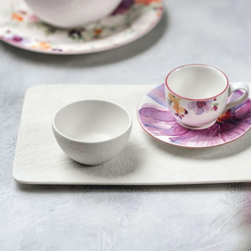 Bandeja rectangular de porcelana para servir Manufacture Rock Villeroy & Boch