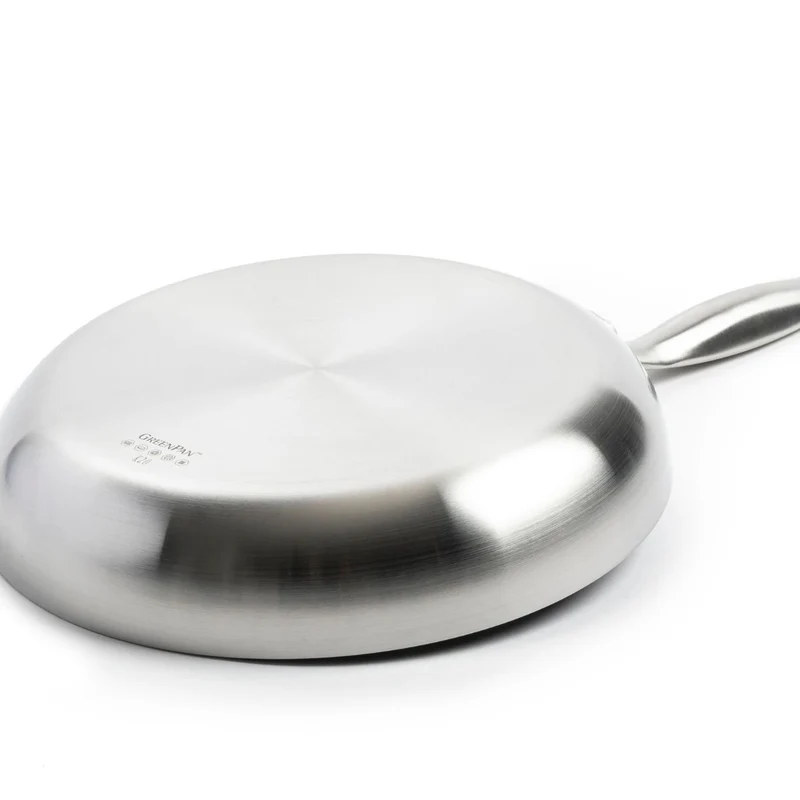 Set de 2 sartenes cerámicas con exterior de acero inoxidable Geneva GreenPan