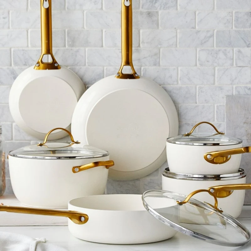 Set de 2 sartenes cerámicas Padova Cream White GreenPan
