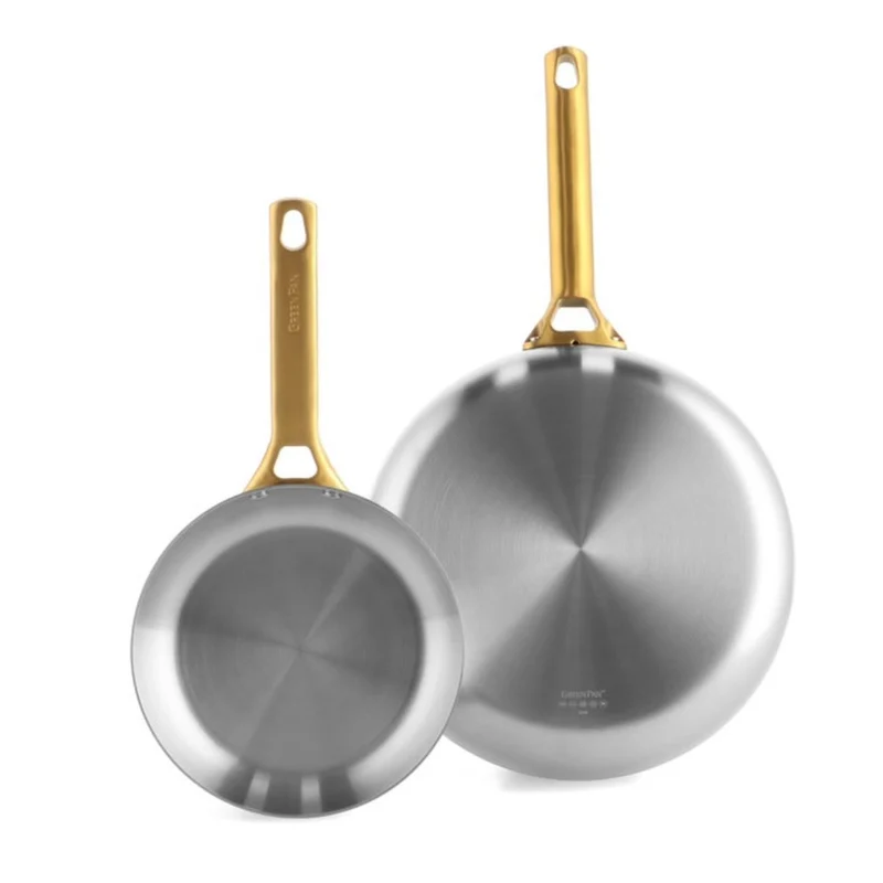 Set de 2 sartenes de acero inoxidable tricapa Padova Reserve GreenPan