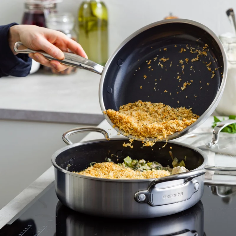 Sartén cerámica con exterior acero inoxidable Premiere GreenPan