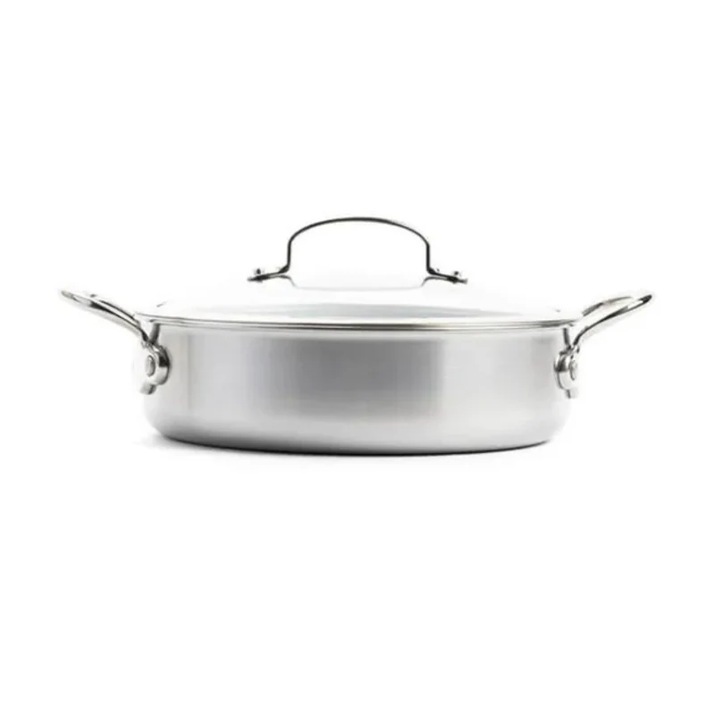 Cacerola baja cerámica con exterior acero inoxidable Premiere GreenPan