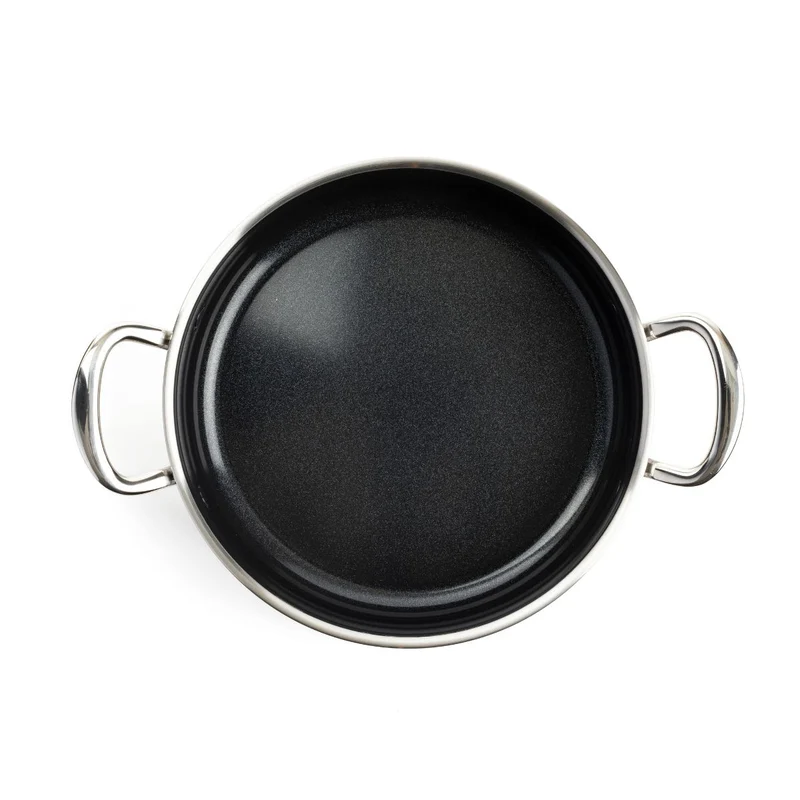 Cacerola baja cerámica con exterior acero inoxidable Premiere GreenPan