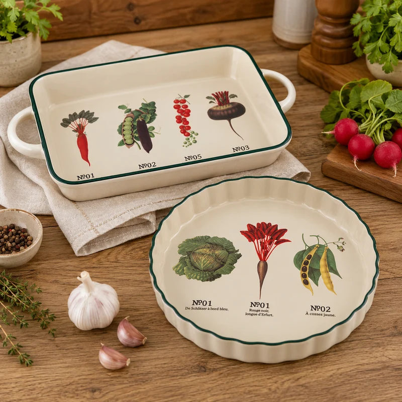 Fuente de horno de gres Vegetables Dexam