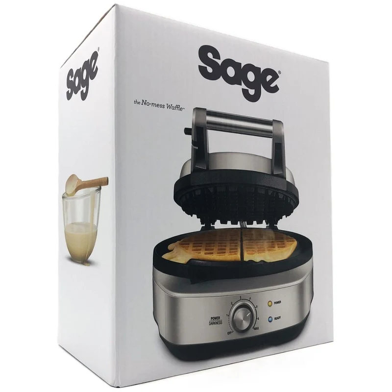Gofrera clásica circular The No-Mess Waffle Sage