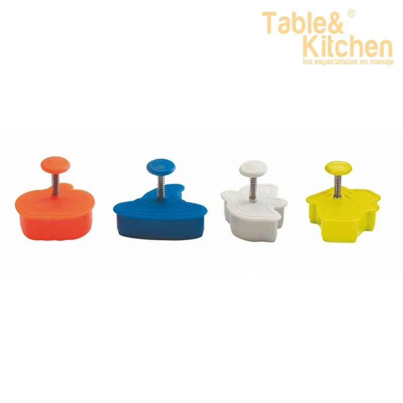 CORTAPASTAS CON EXPULSOR HALLOWEEN 4PCS IBILI