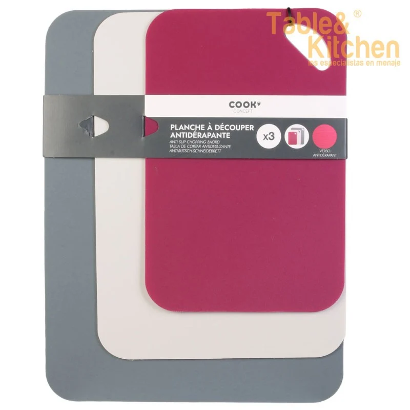 SET 3 TABLAS CORTAR FLEXIBLES ANTIDESLIZANTES