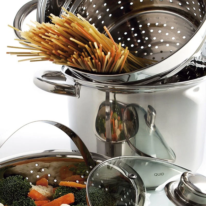 SET 3 OLLAS PASTA & VAPOR INOX GASTRO FRESH
