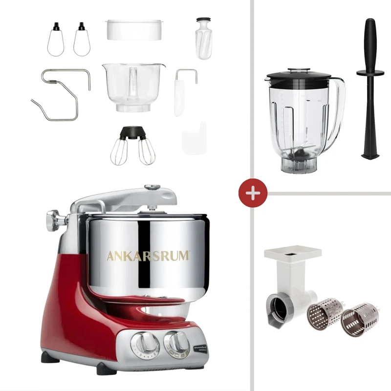 ¡Pack promoción! Amasadora Ankarsrum + Accesorios batidora de vaso y cortador de verduras