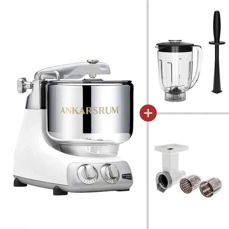 ¡Pack promoción! Amasadora Ankarsrum + Accesorios batidora de vaso y cortador de verduras