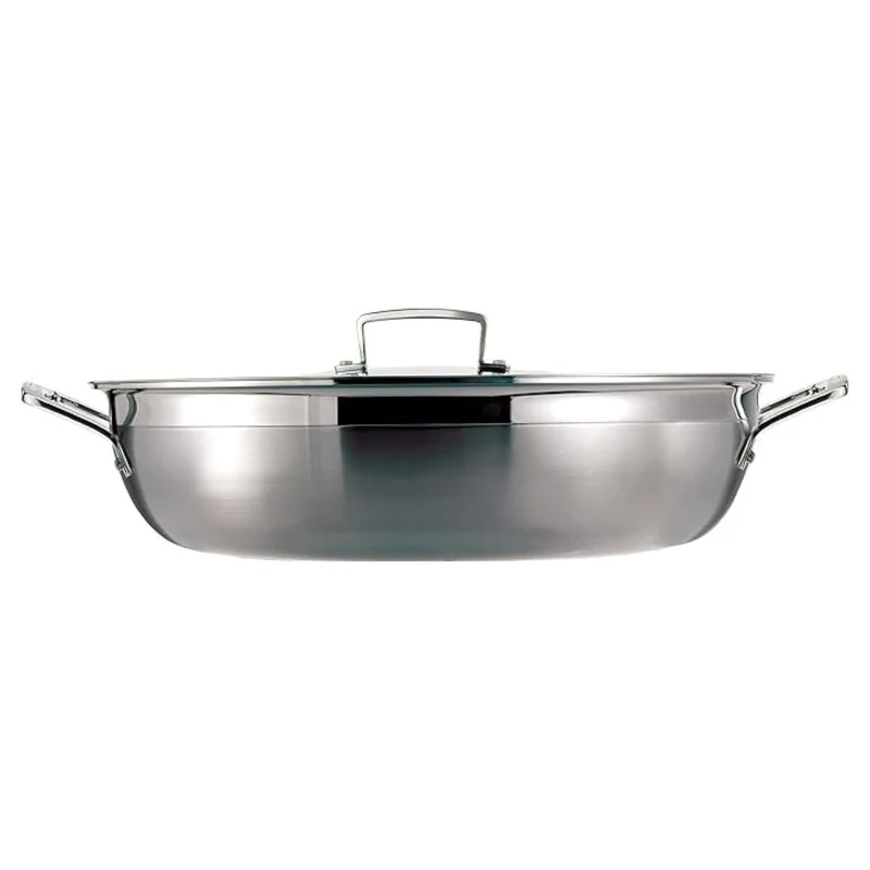 Cacerola baja de acero inoxidable 3-PLY Le Creuset