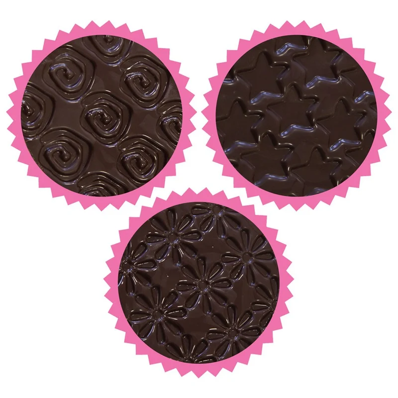 SET 3 LÁMINAS TEXTURIZADORAS PARA CHOCOLATE