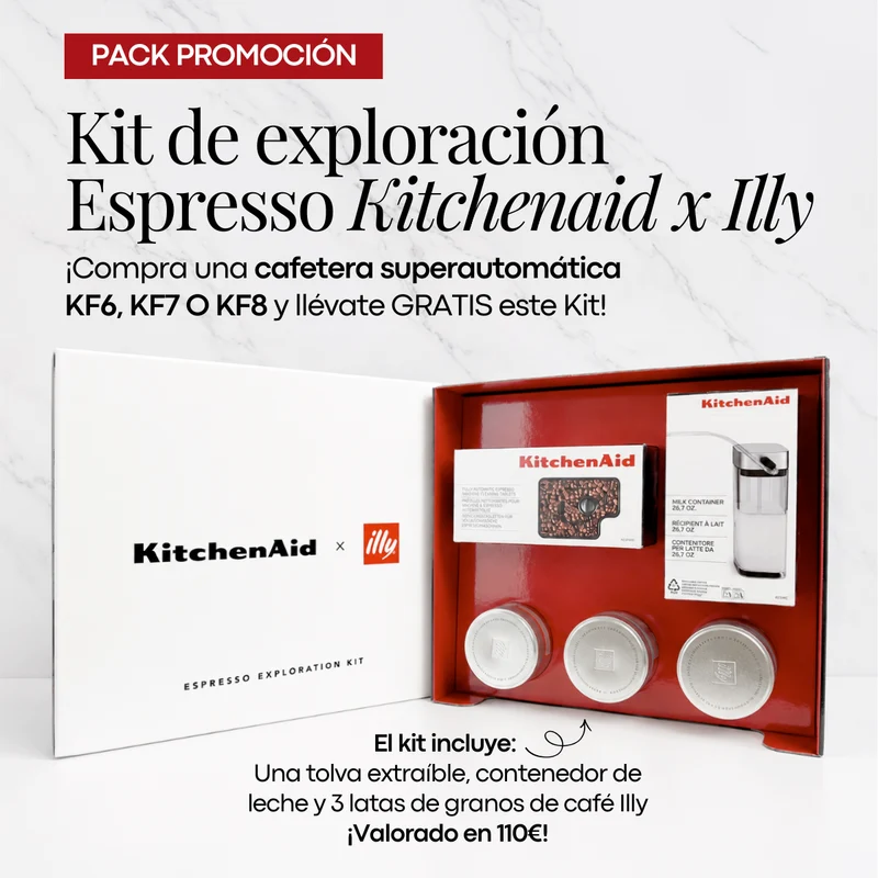 Cafetera Expresso superautomática con depósito y apta leches vegetales KF8 KitchenAid