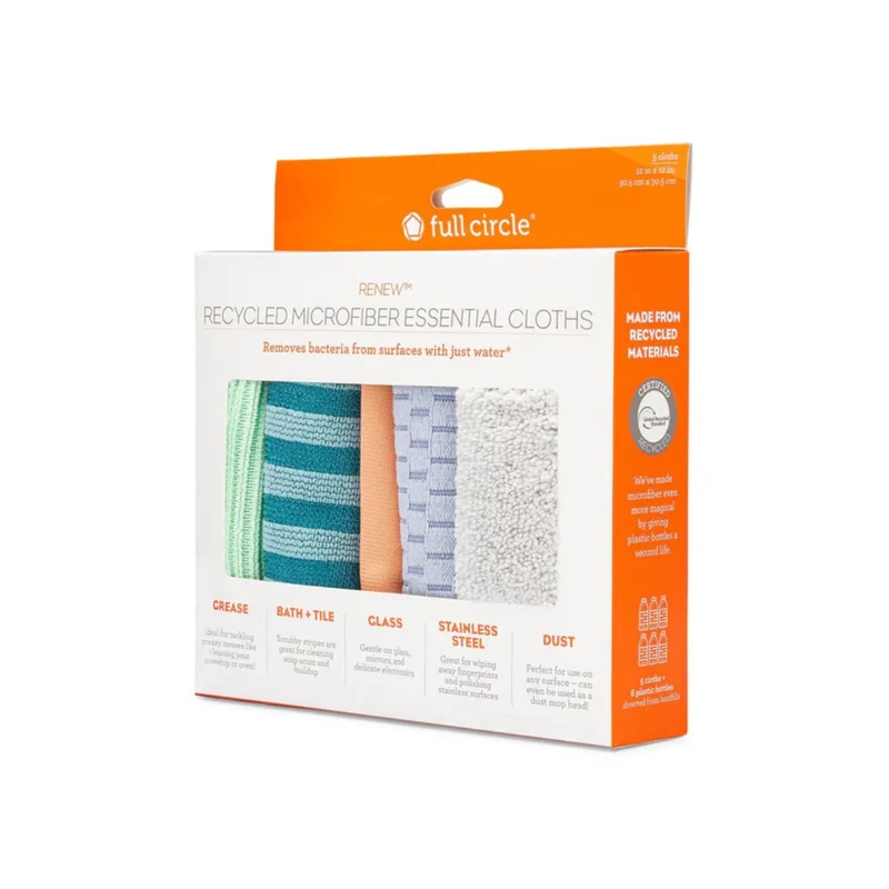 Set de 5 paños de microfibra reciclada Renew Full Circle