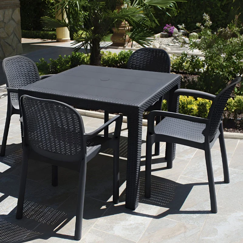 SET 4 SILLAS GRIS ANTRACITA