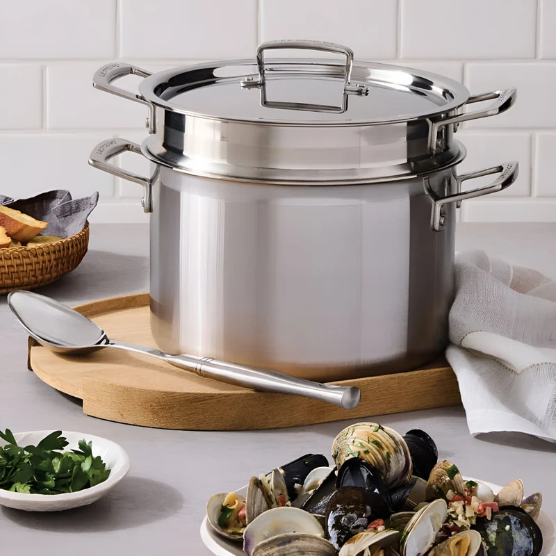 Olla para pasta de acero inoxidable tricapa Classic Le Creuset