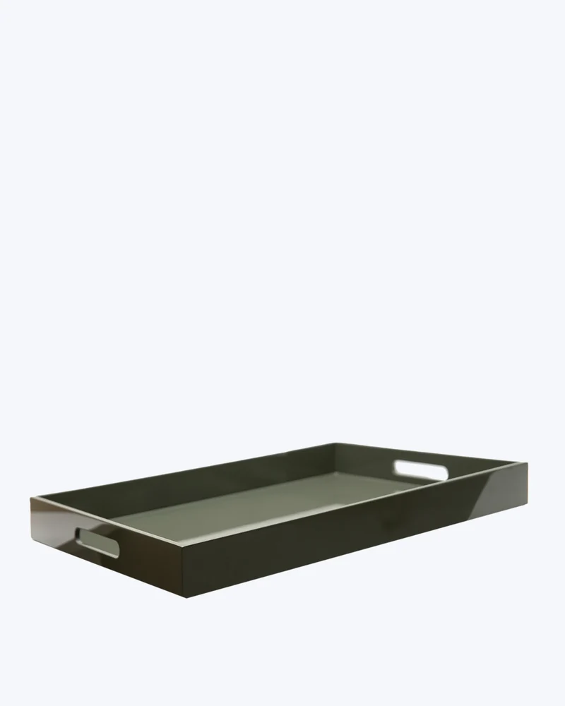 BANDEJA LACADA VERDE 50X38CM