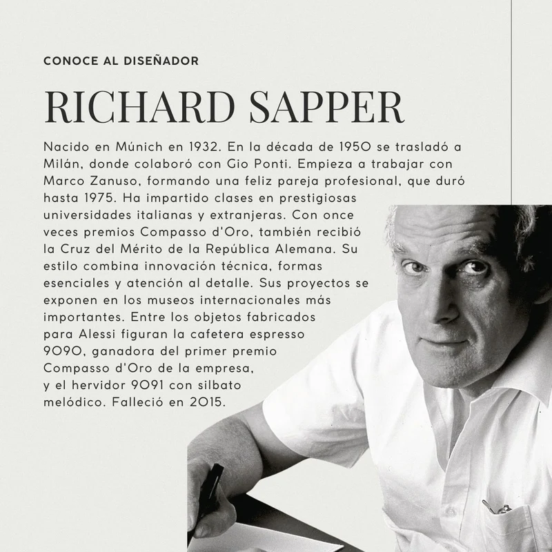 Rallador gigante de acero y madera Richard Sapper Alessi