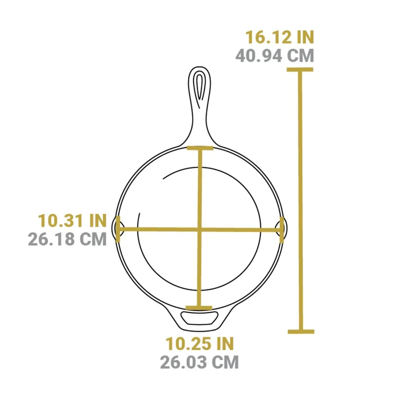 Sartén redonda de hierro fundido Skillet 26 cm Yellowstone Lodge