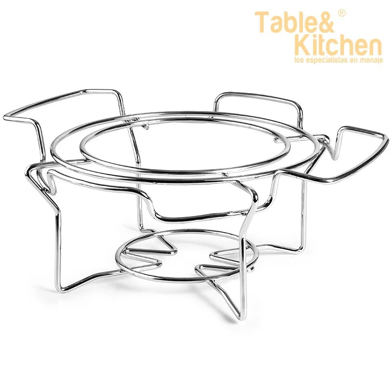 SOPORTE INOX PARA PLATO DE HIERRO 33 CM IBILI