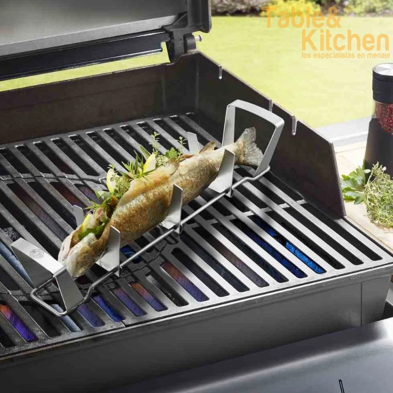 SOPORTE DE PESCADO PARA BARBACOA GEFU