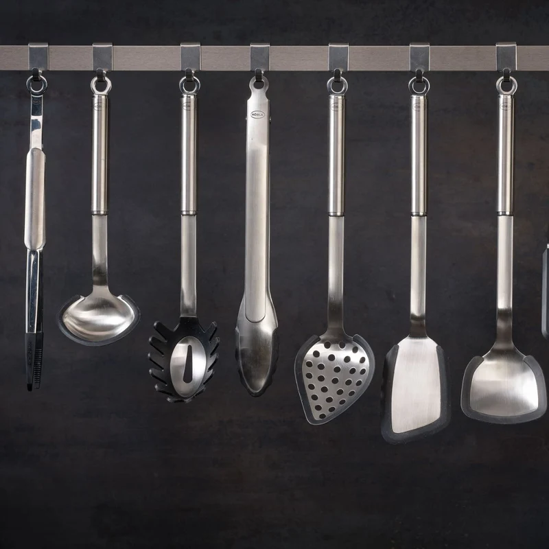 Pinzas multiusos de inox y borde de silicona con bloqueo Rösle