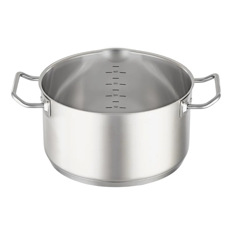 Cacerola alta de acero inoxidable con tapa de cristal Expertiso Rösle