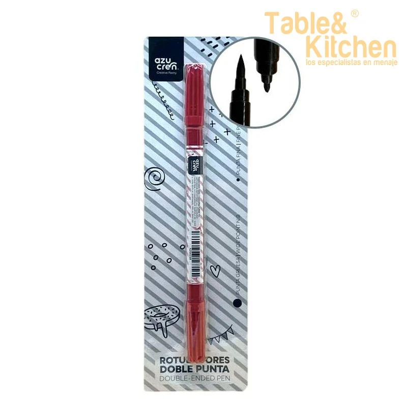 ROTULADOR DOBLE PUNTA COMESTIBLE ROJO