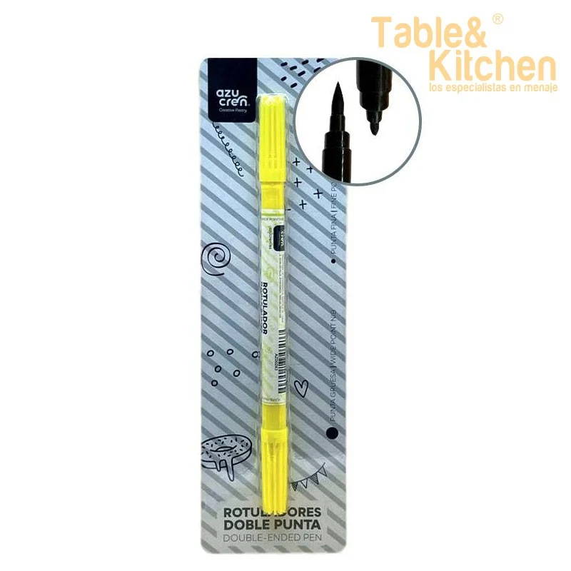 ROTULADOR DOBLE PUNTA COMESTIBLE AMARILLO AZUCREN