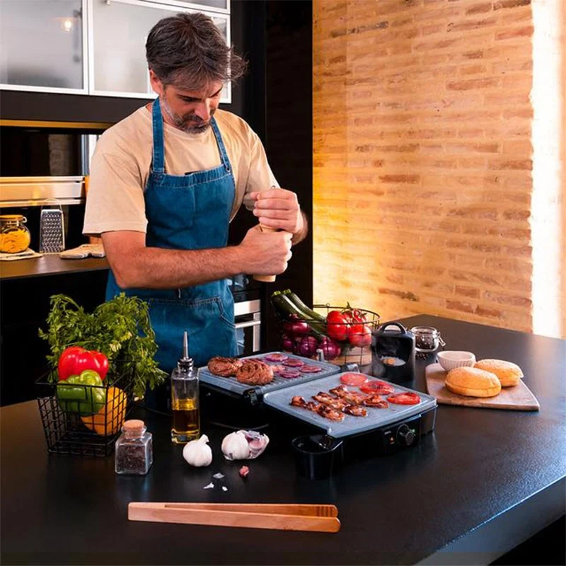 PARRILLA ELECTRICA ROCKN GRILL 2000 STONE CERAMIC MIX&GRILL