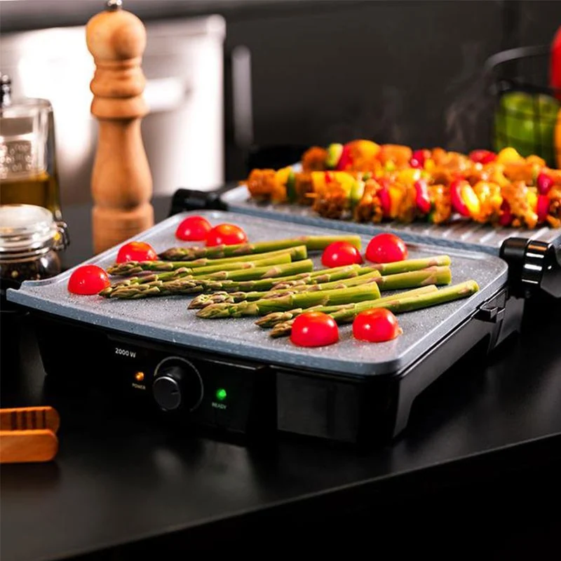 PARRILLA ELECTRICA ROCKN GRILL 2000 STONE CERAMIC MIX&GRILL