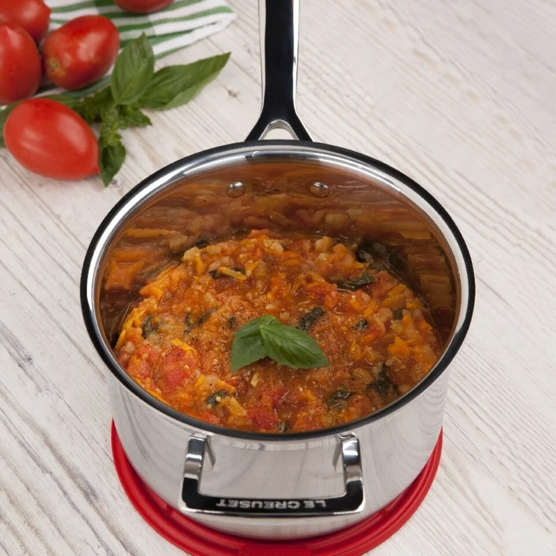 Set de 3 cazos con tapa de acero inoxidable 3-PLY Le Creuset