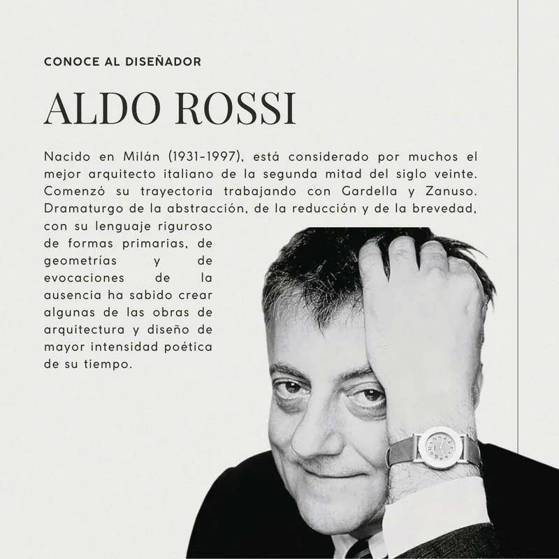 Cafetera de acero inoxidable La Conica Aldo Rossi Alessi