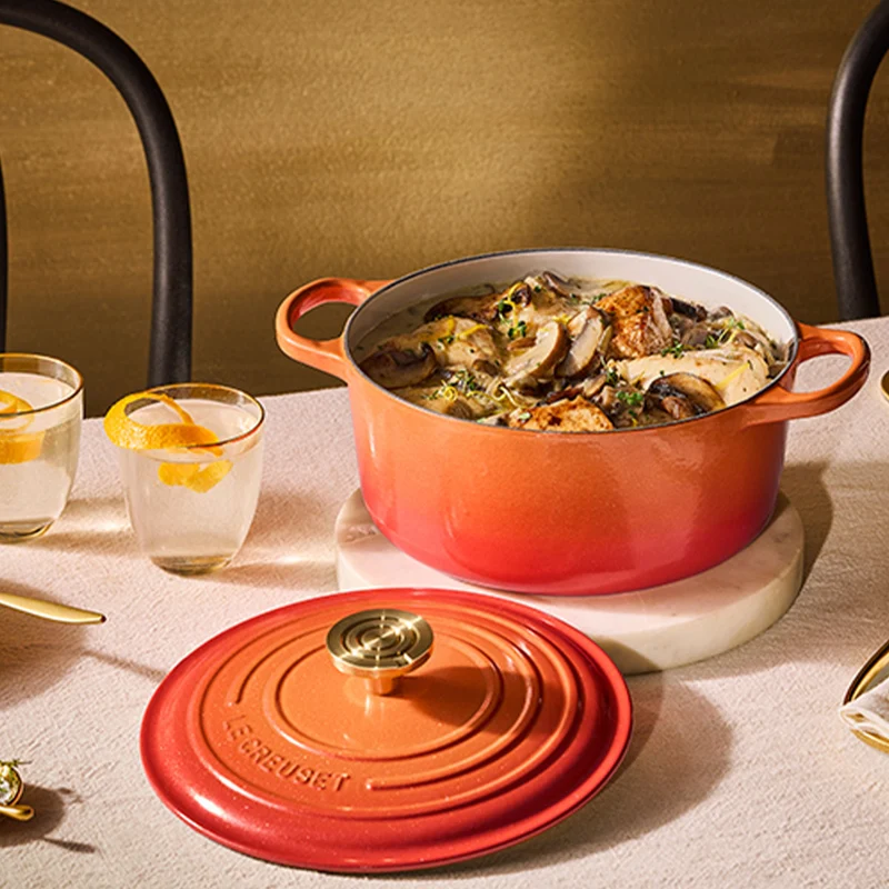 Cocotte Flamme Dorée redonda Ed. Especial Centenario Le Creuset